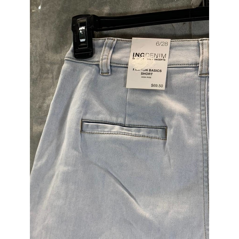 INC International Concepts Women's LT Indigo High-Rise Patch-Pocket Short SZ6/28 - Picture 4 of 12